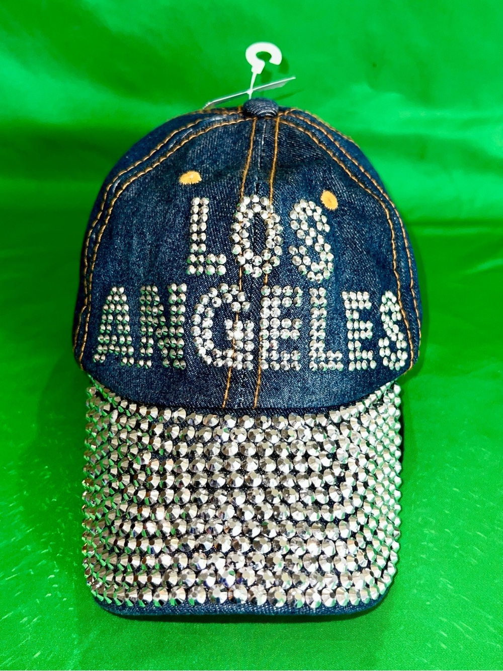 Los Angeles Apparel Dark Blue Rhinestone 'LOS ANGELES' Baseball Cap